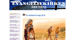 Desktop Screenshot of evangeliekirken-arendal.no